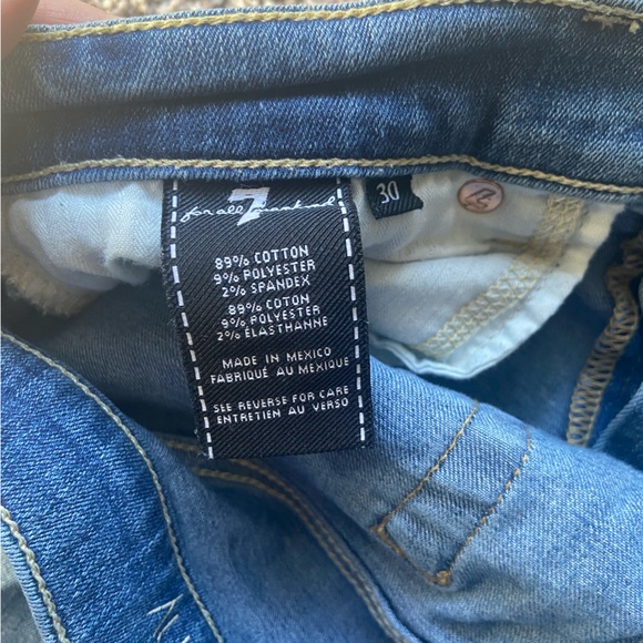 7 for all Mankind Distressed “the ankle” skinny jeans - Picture 4 of 5